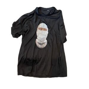 Balaclava Guy Black T-Shirt Mens 2XL
